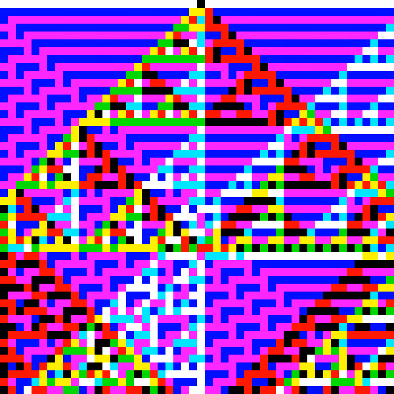 RGB Elementary Cellular Automaton #123
