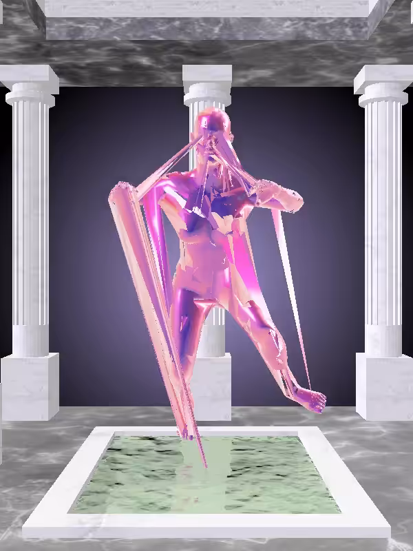 HeavenComputer: The Treading Water Magnetic Magenta Woman #2479