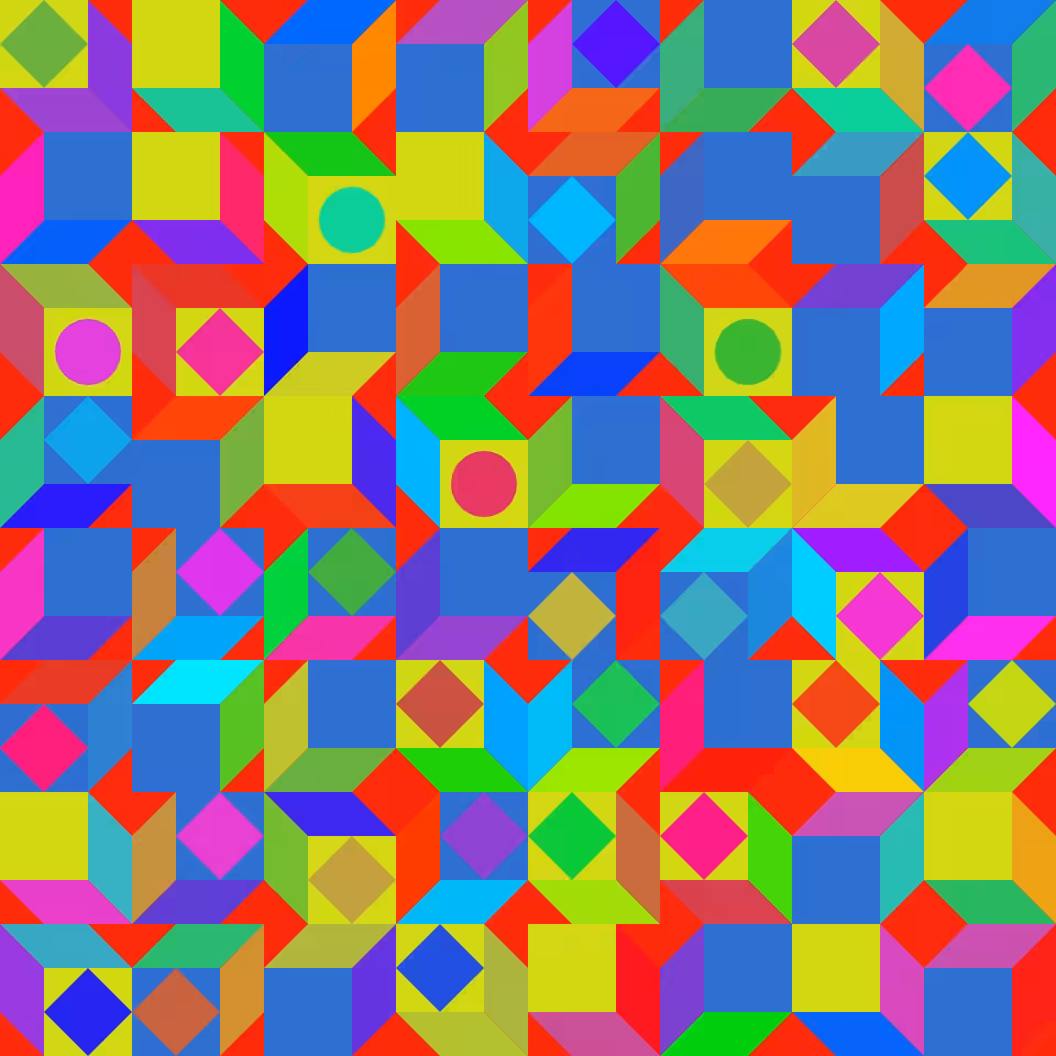Oblique Cube Tessellation #6