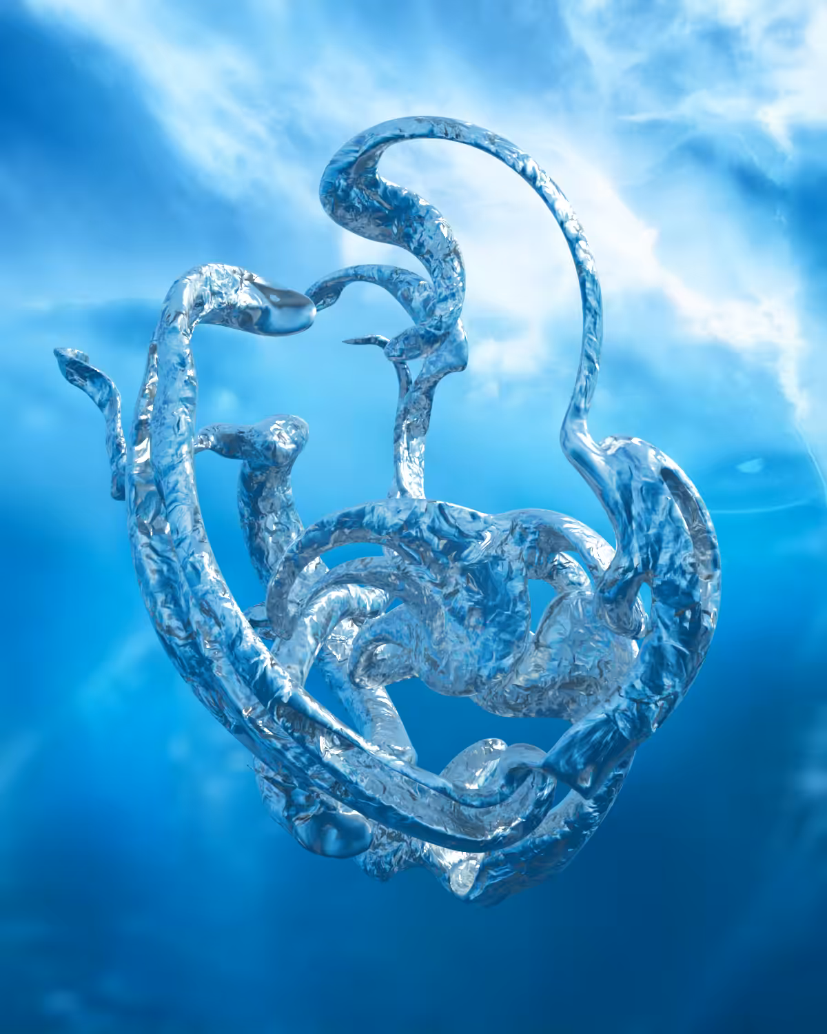 Biomorphic Totem: Crystalline Sky