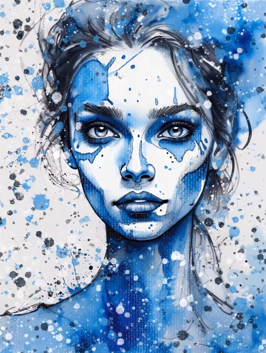 Blue face #10 