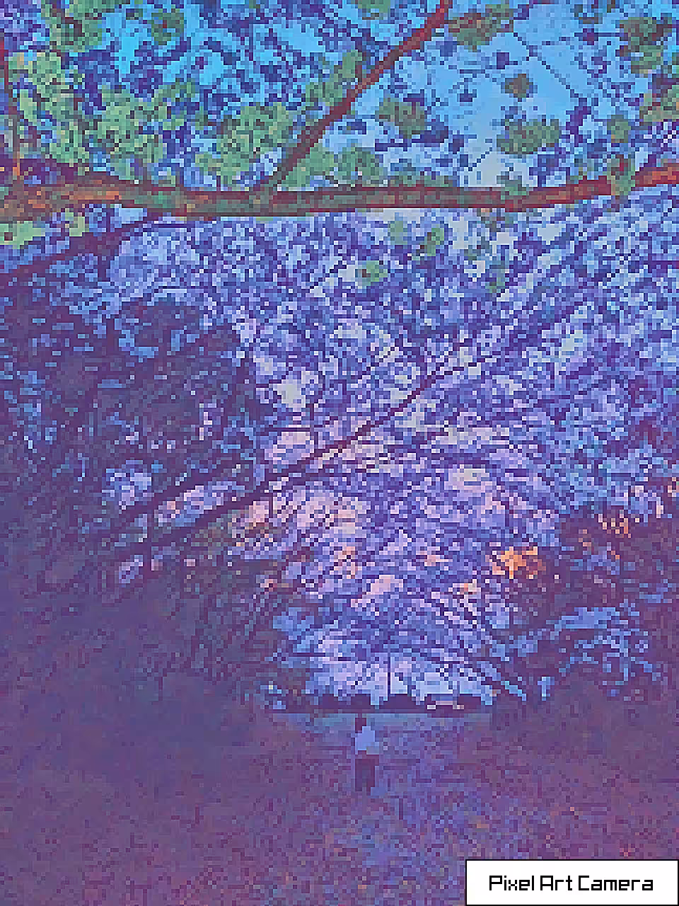 Cherry blossom mosaic style
