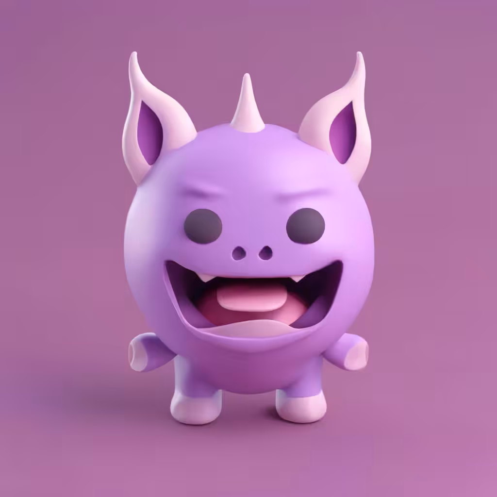 Cute Devil Isometric Emoji