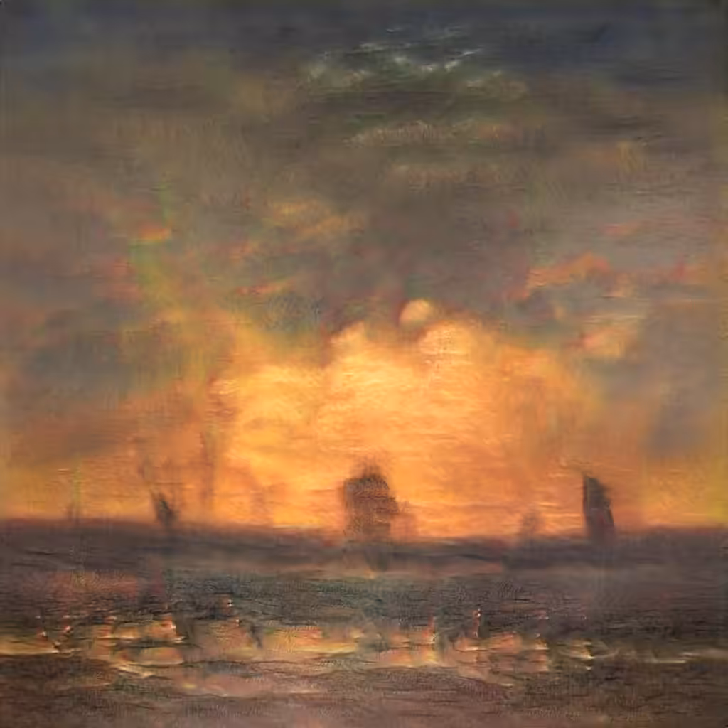 AI Imagination: Romantic sunset as seen by an AI impressionist painter