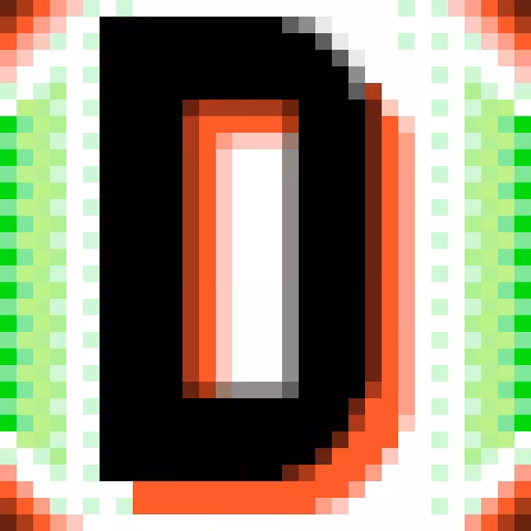 Drop Cap "Stamped One" Letter D