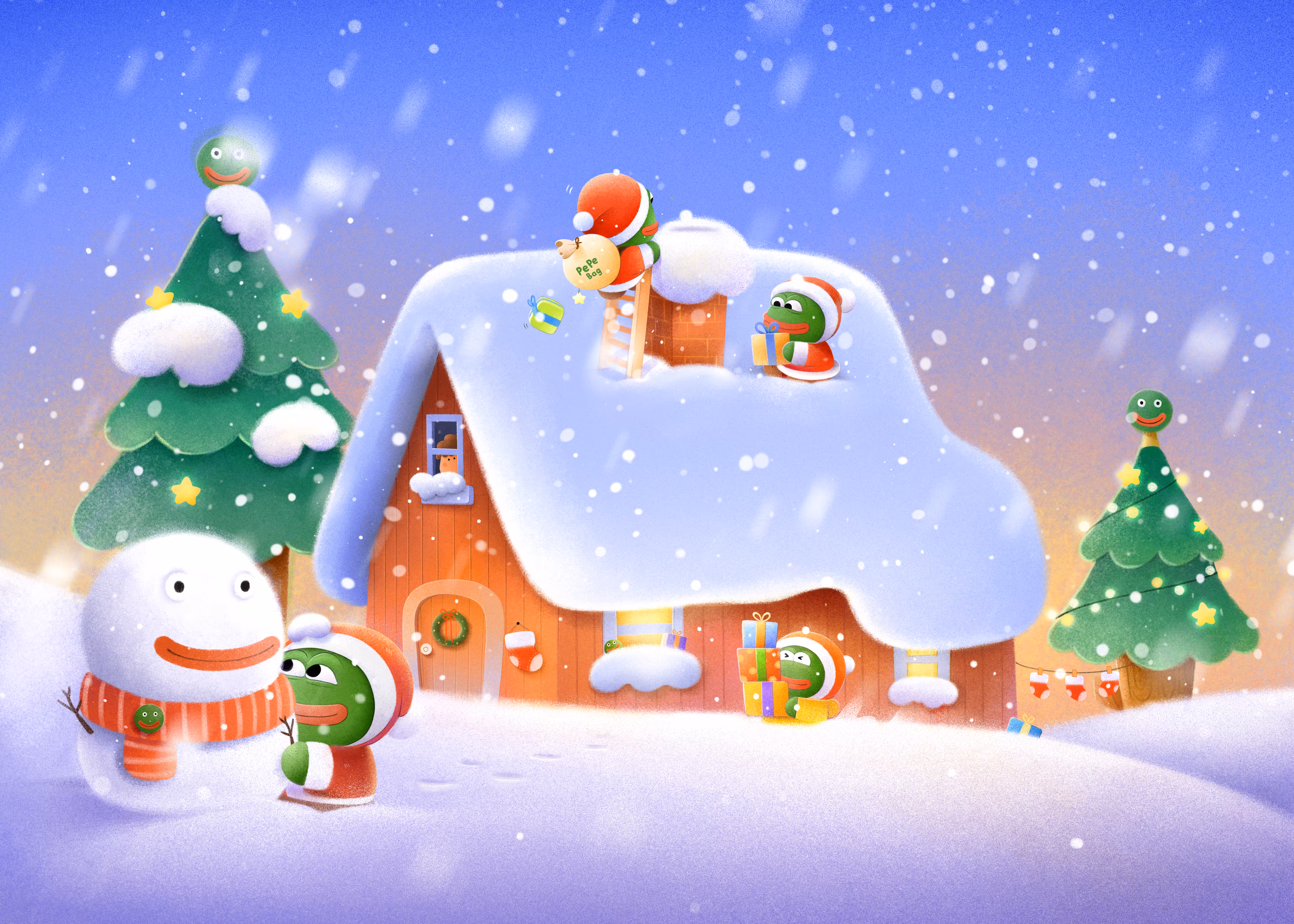 Santa Pepe Comin' to Town ☃️ 🌨 🎁 