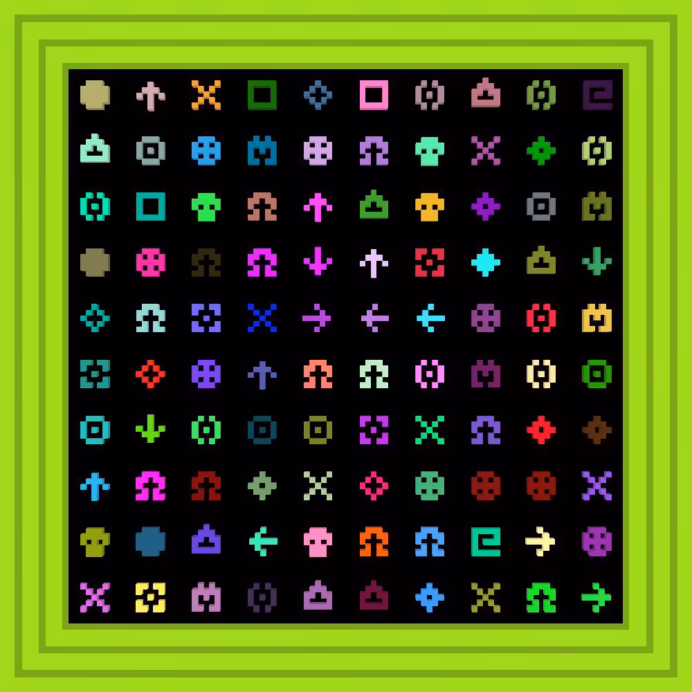 七彩神仙鱼 :: Procedural Symbols #243/1000