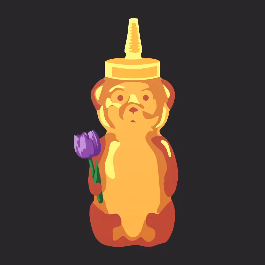 Purple Tulip Bear
