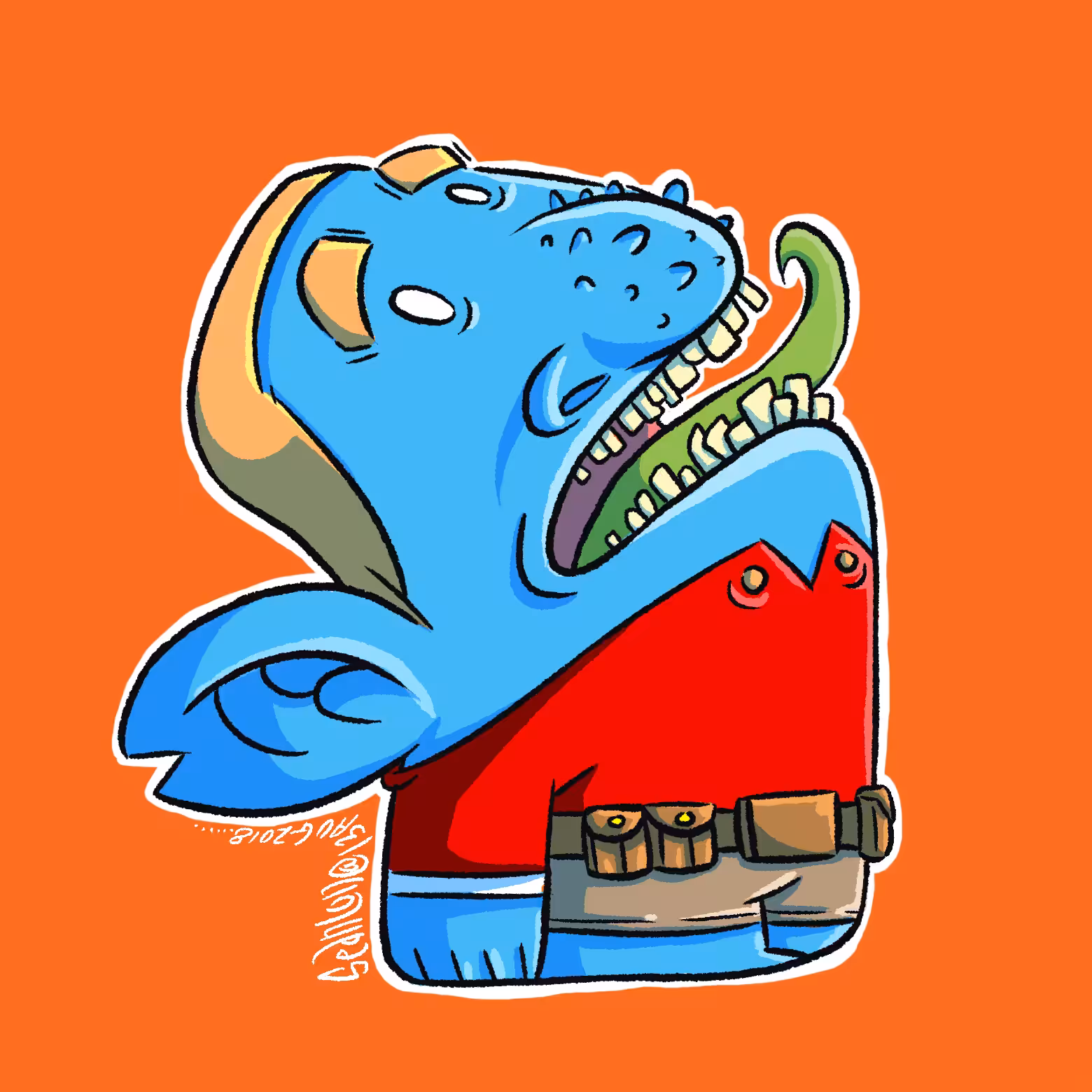 Little blue man