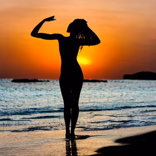 woman on the beach