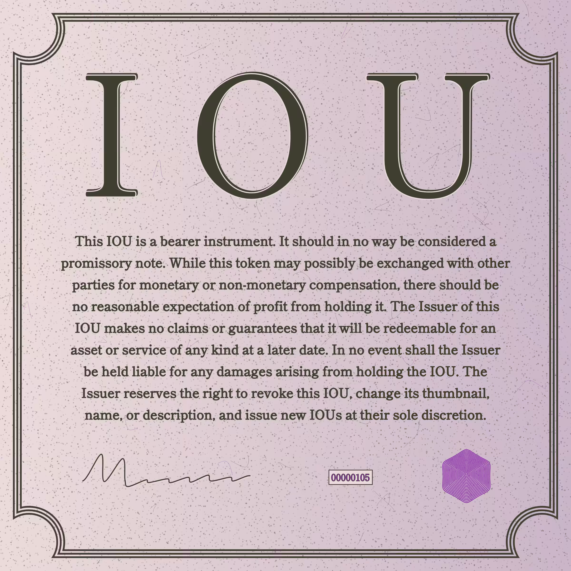 IOU #105
