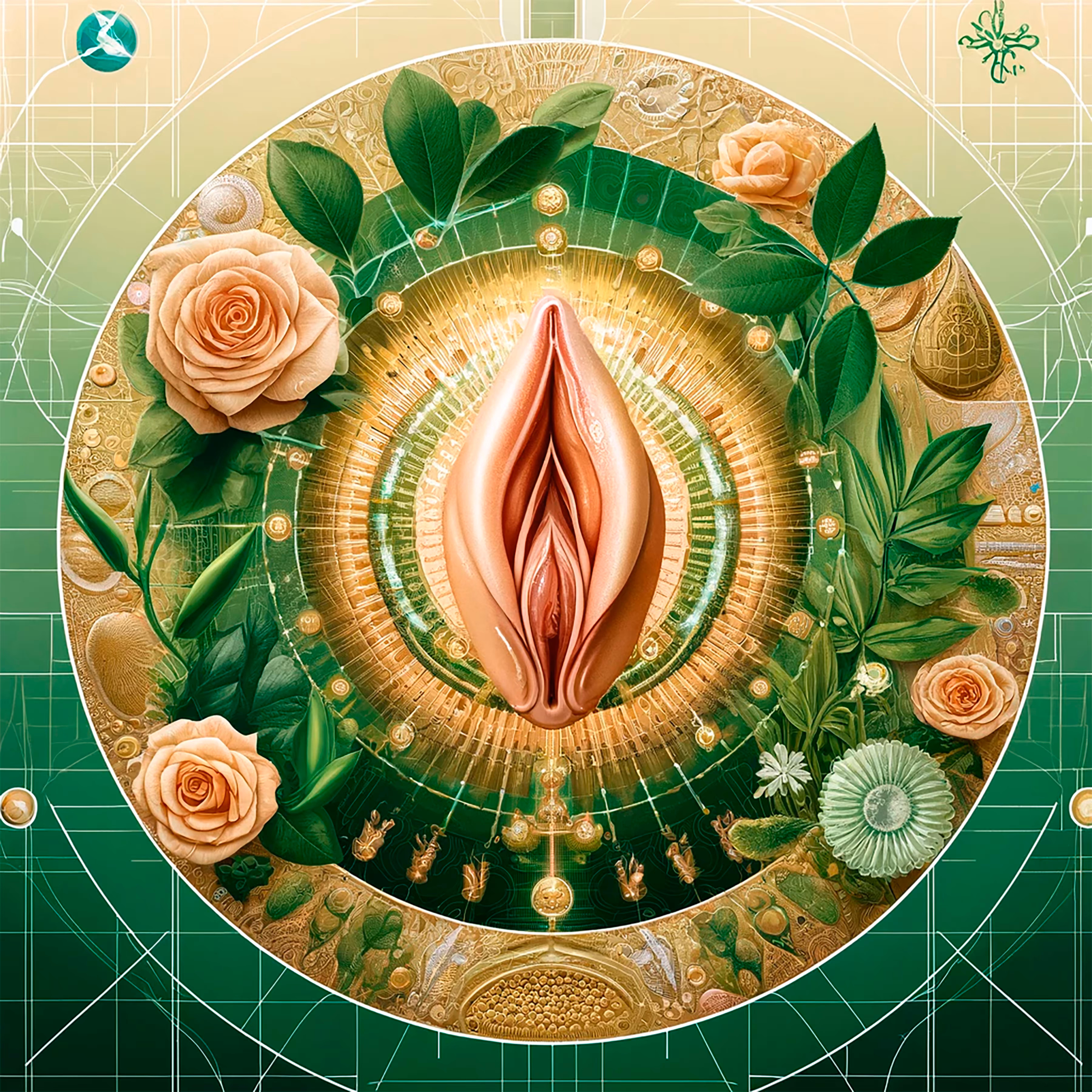 CyberFlorals: Solar Rose: Wet Harmony
