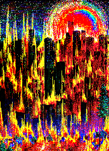 Blockmemory City Simulated in the Ancestral Code