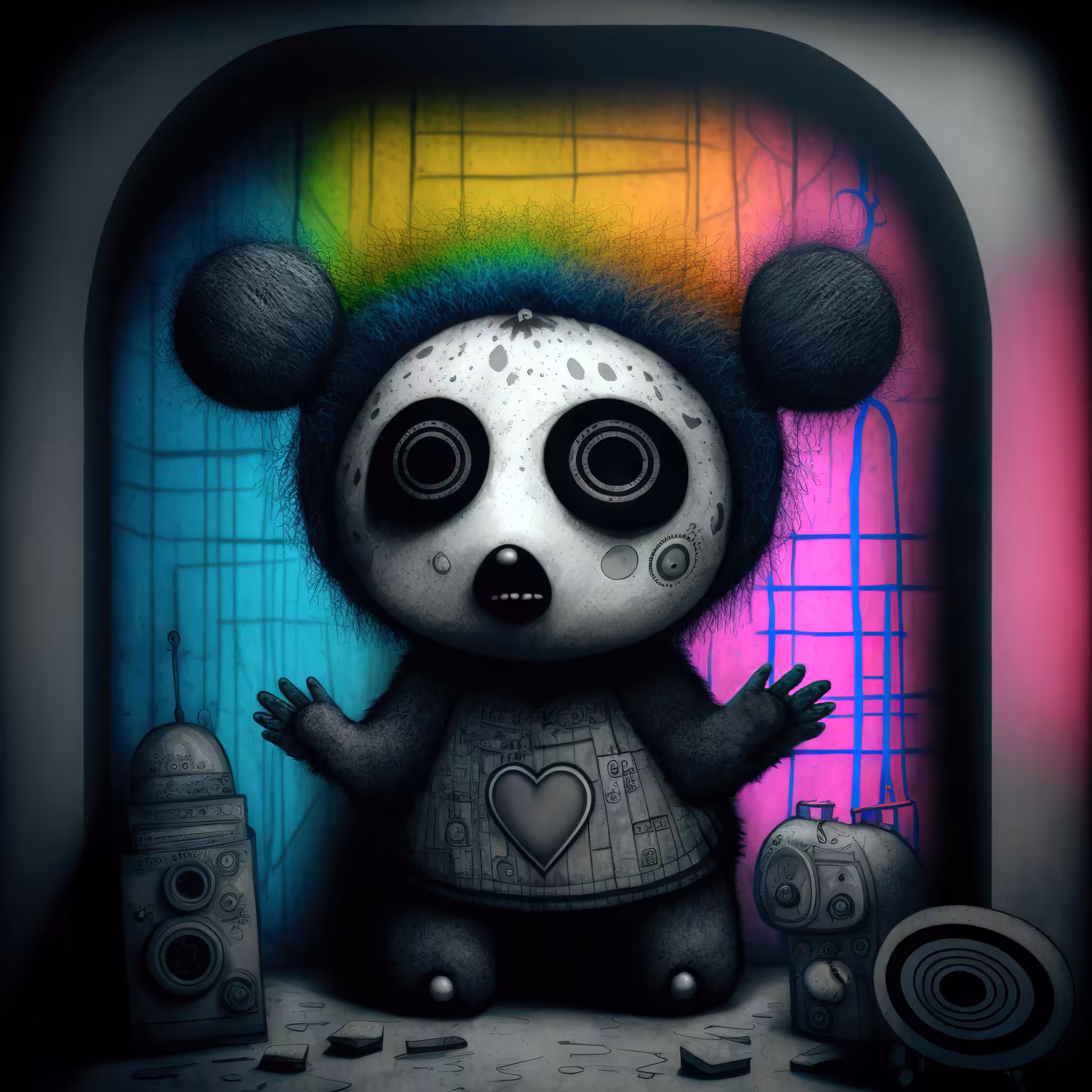 Ai Bear Art from GummyLSD: Beary Odd Friends #12