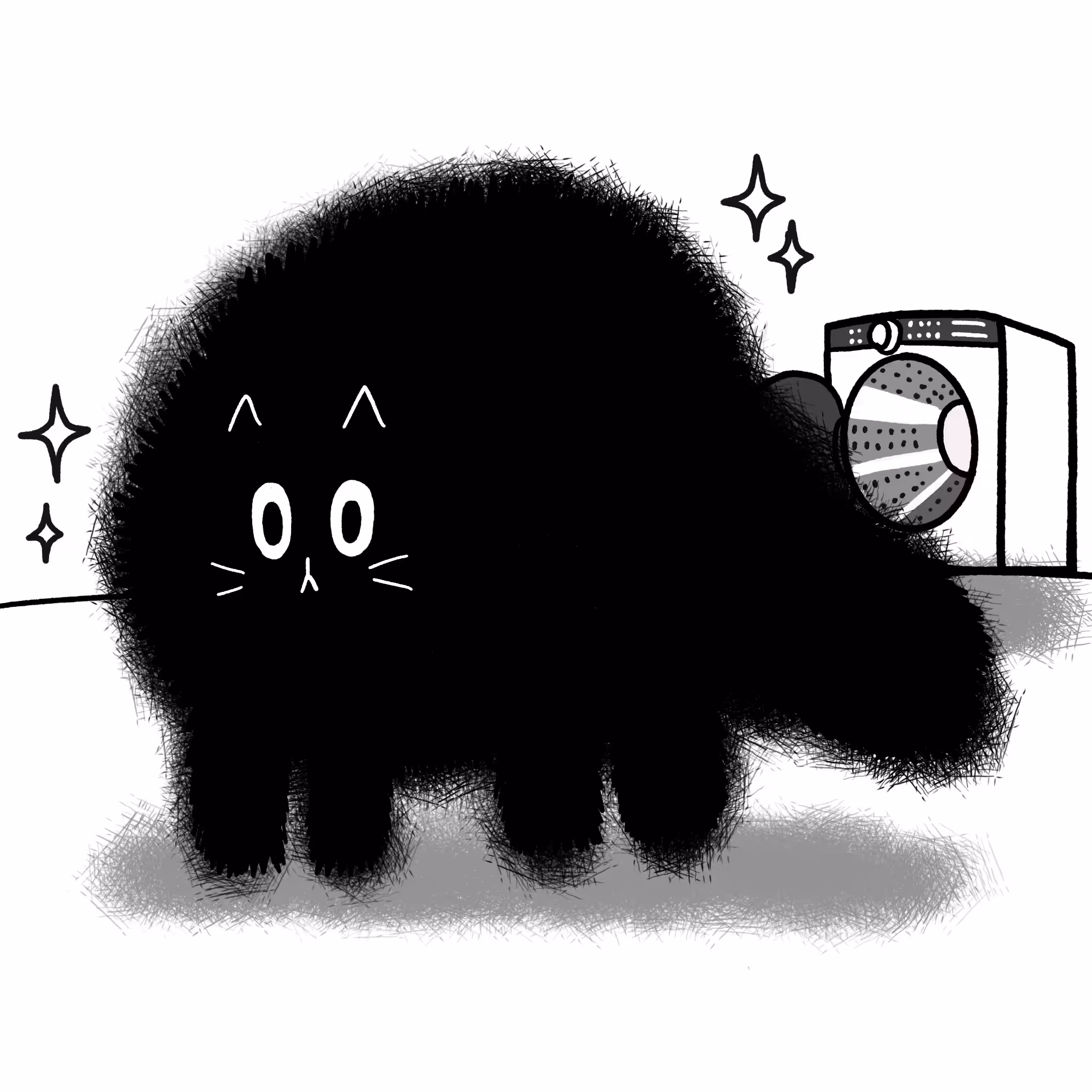 cat cute: clean up