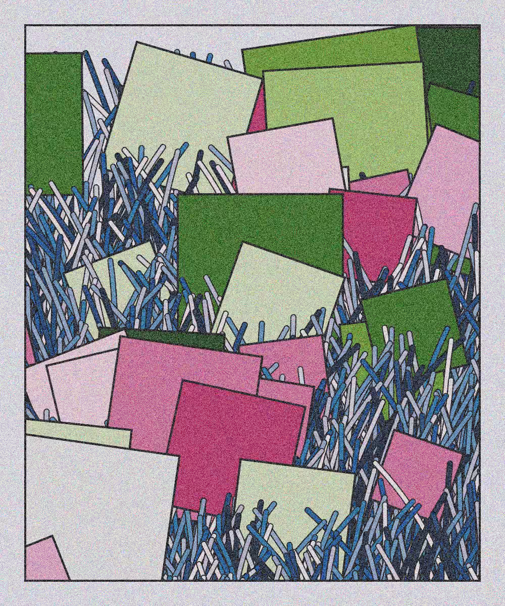 Paper salad with colored cardboard #12