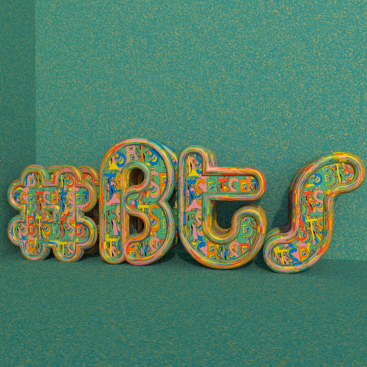 (#BTS)Rolled 3D Text