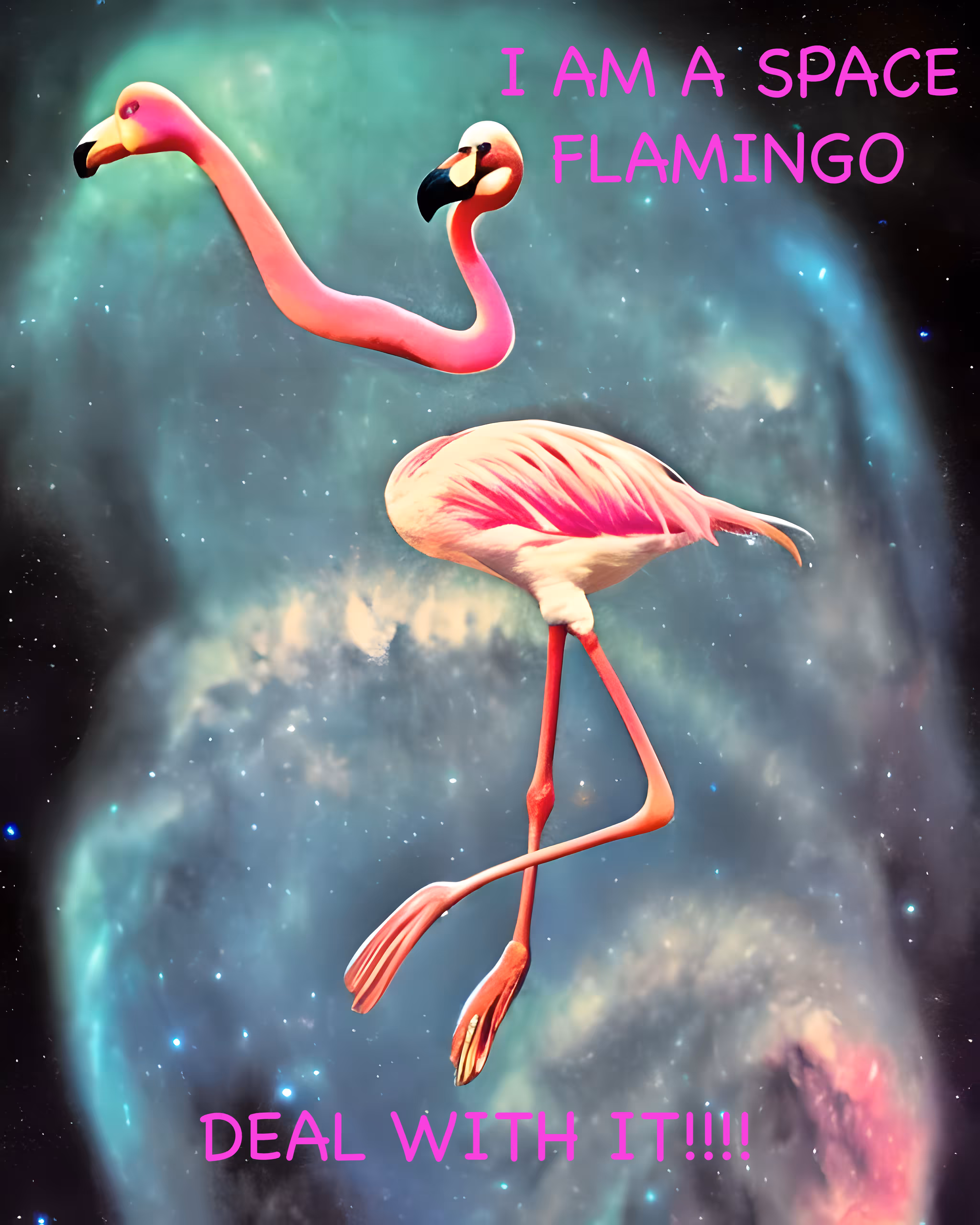I AM A SPACE FLAMINGO, DEAL WITH IT