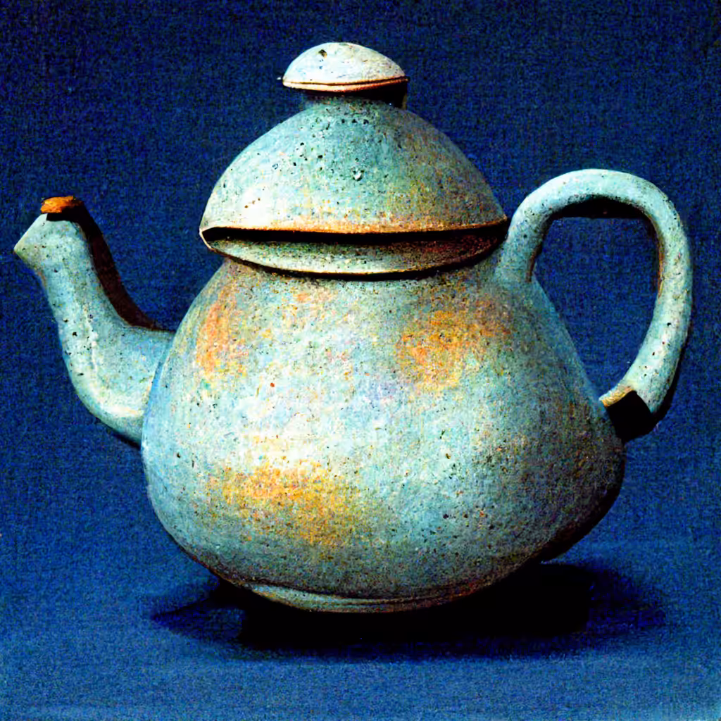 blue on blue yixing teapot (宜興)