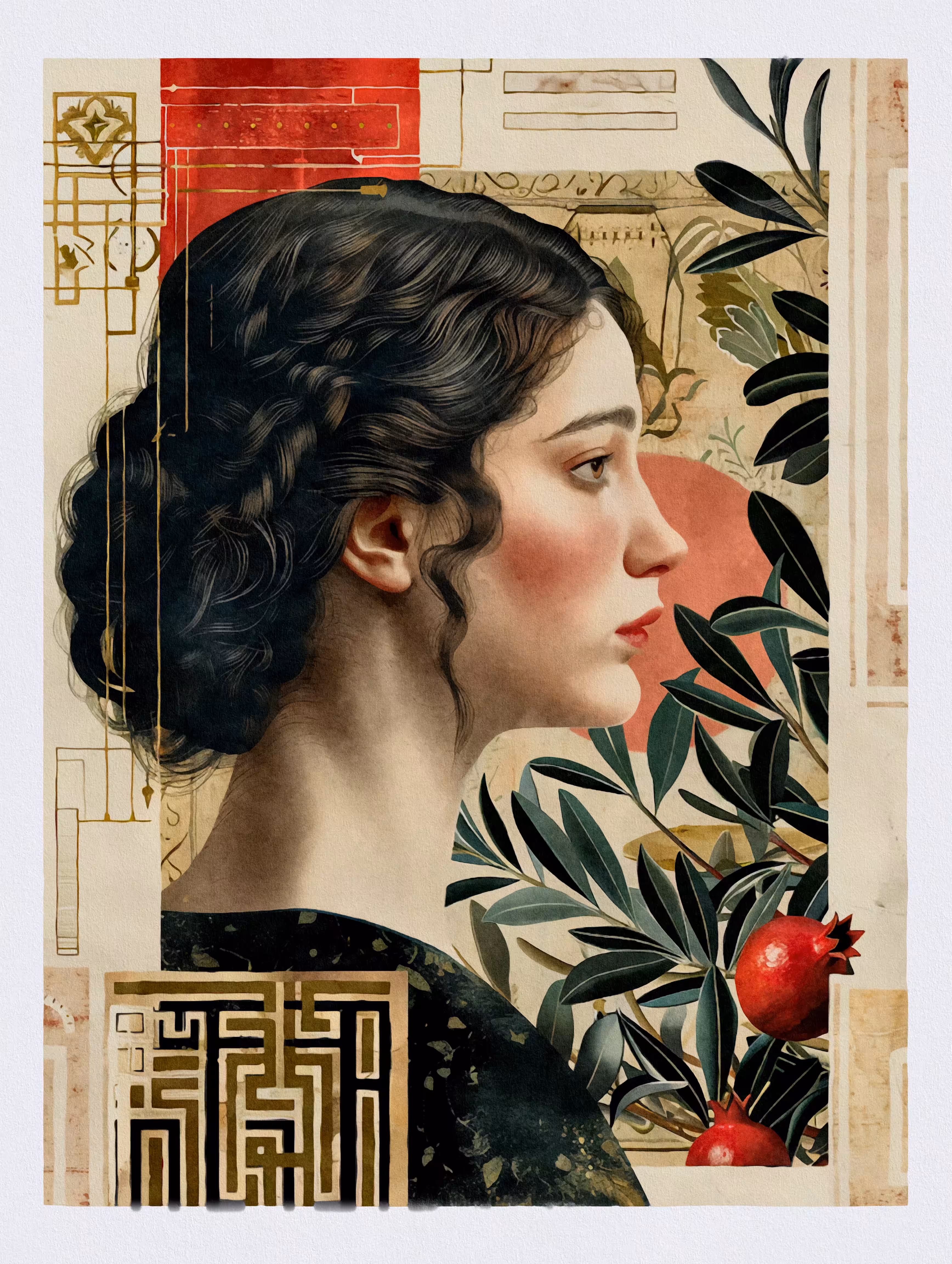 Ancient Echoes: The Pomegranate and Olive Series - 2