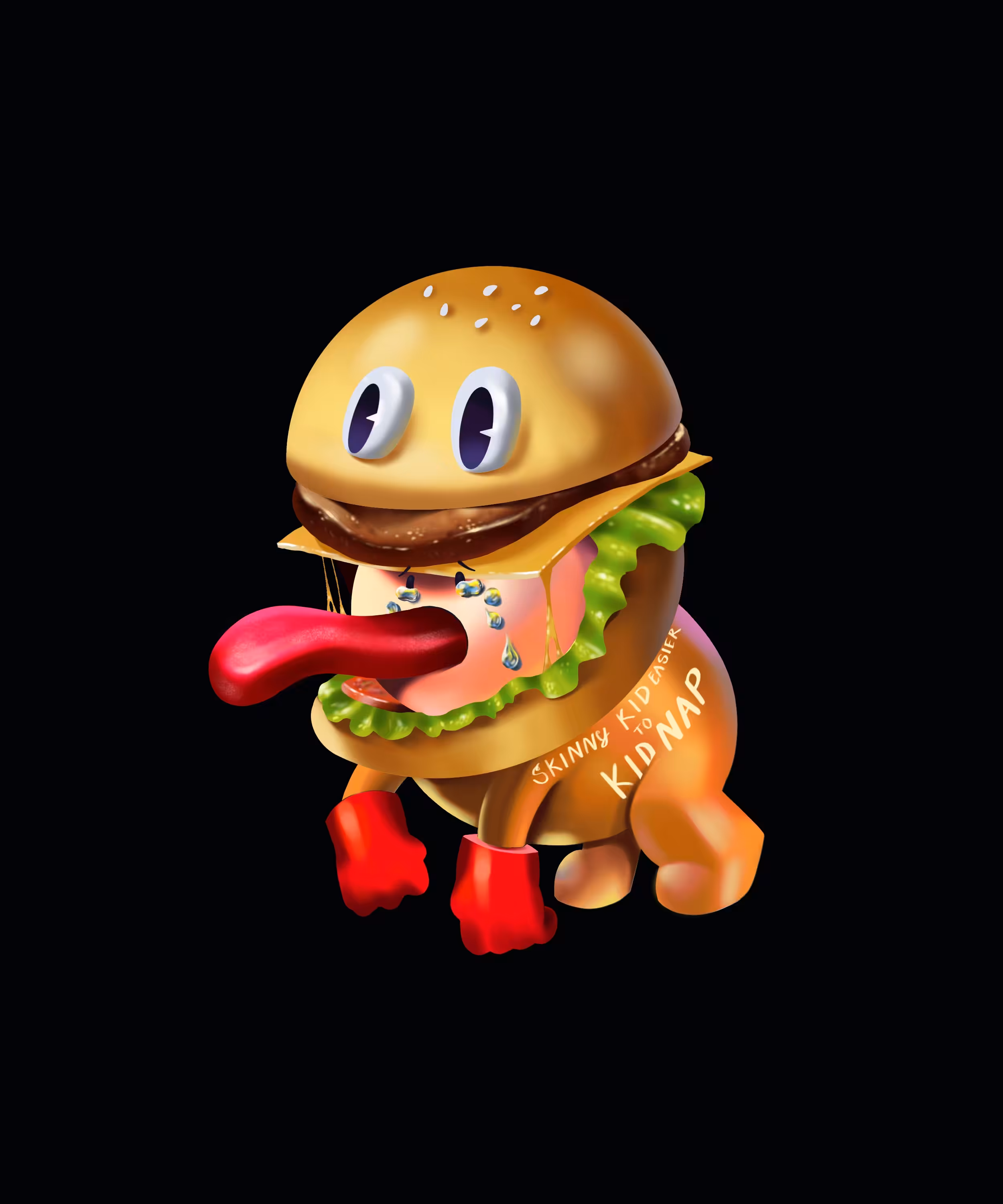 038 Don't cry Hungry Kids ,Hamburgers is here .