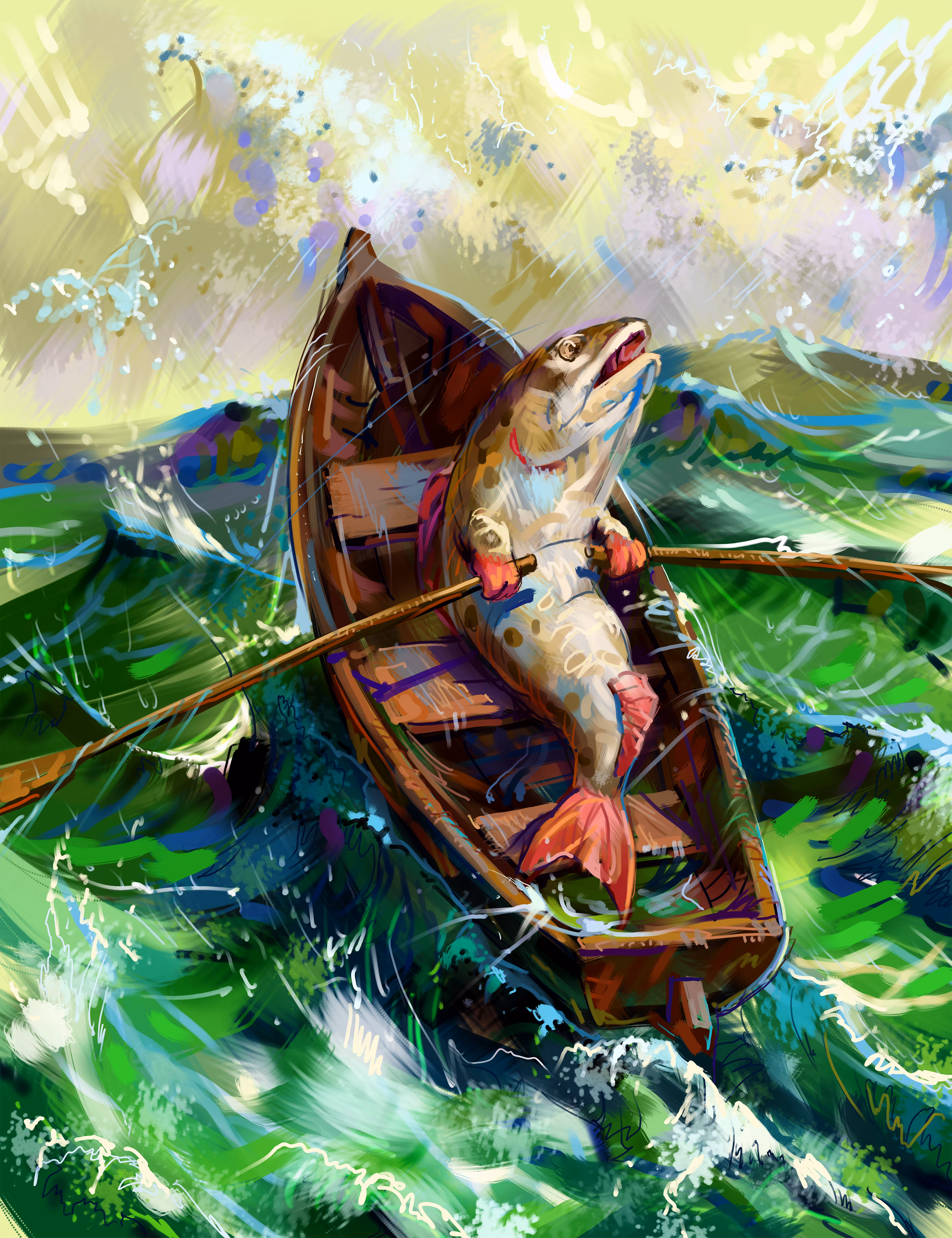 Fish In The Boat