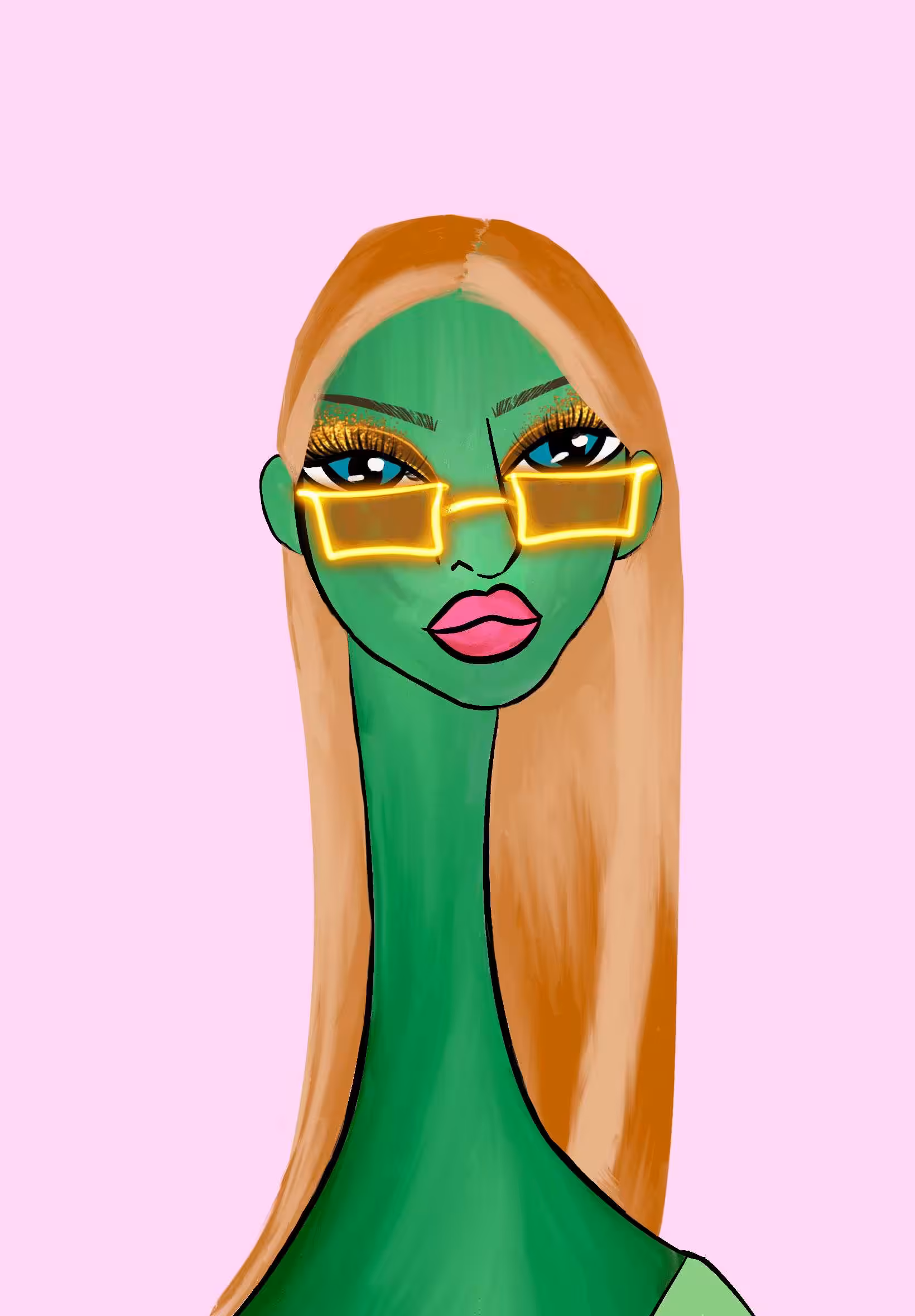 Long Neckie Ladies: Long Neckie Lady #2206