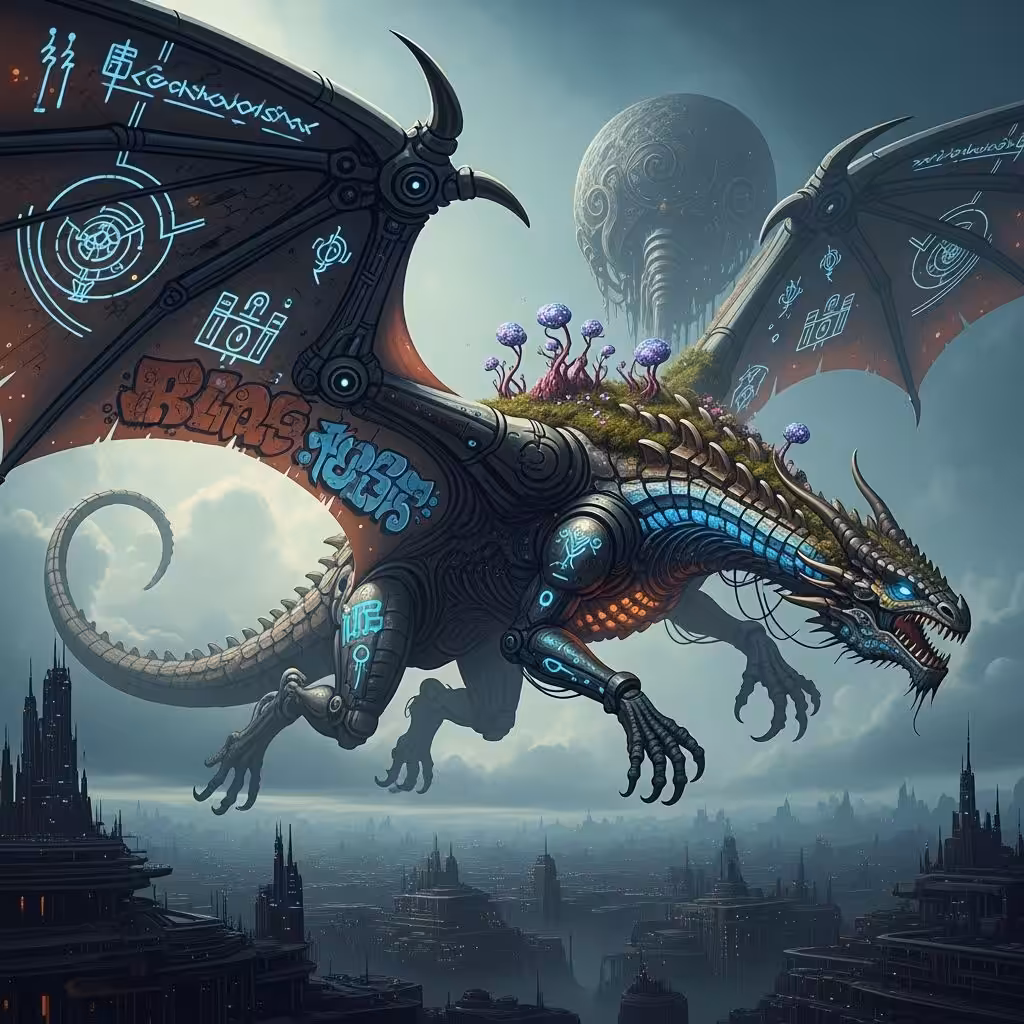 NightCafe Creations: Dragon Flight 1