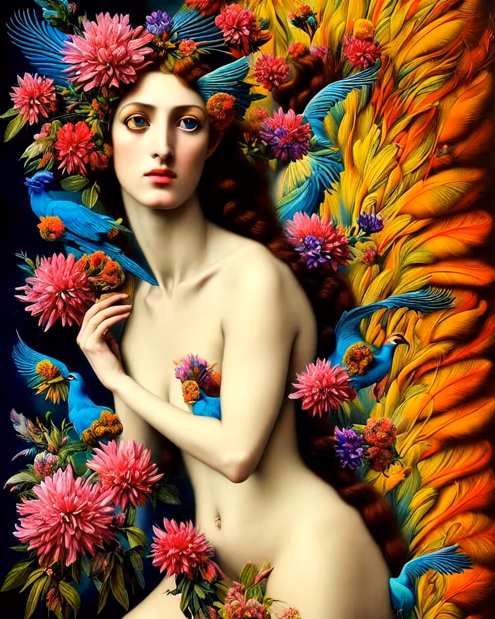 Femme Aux Cheveux Longs