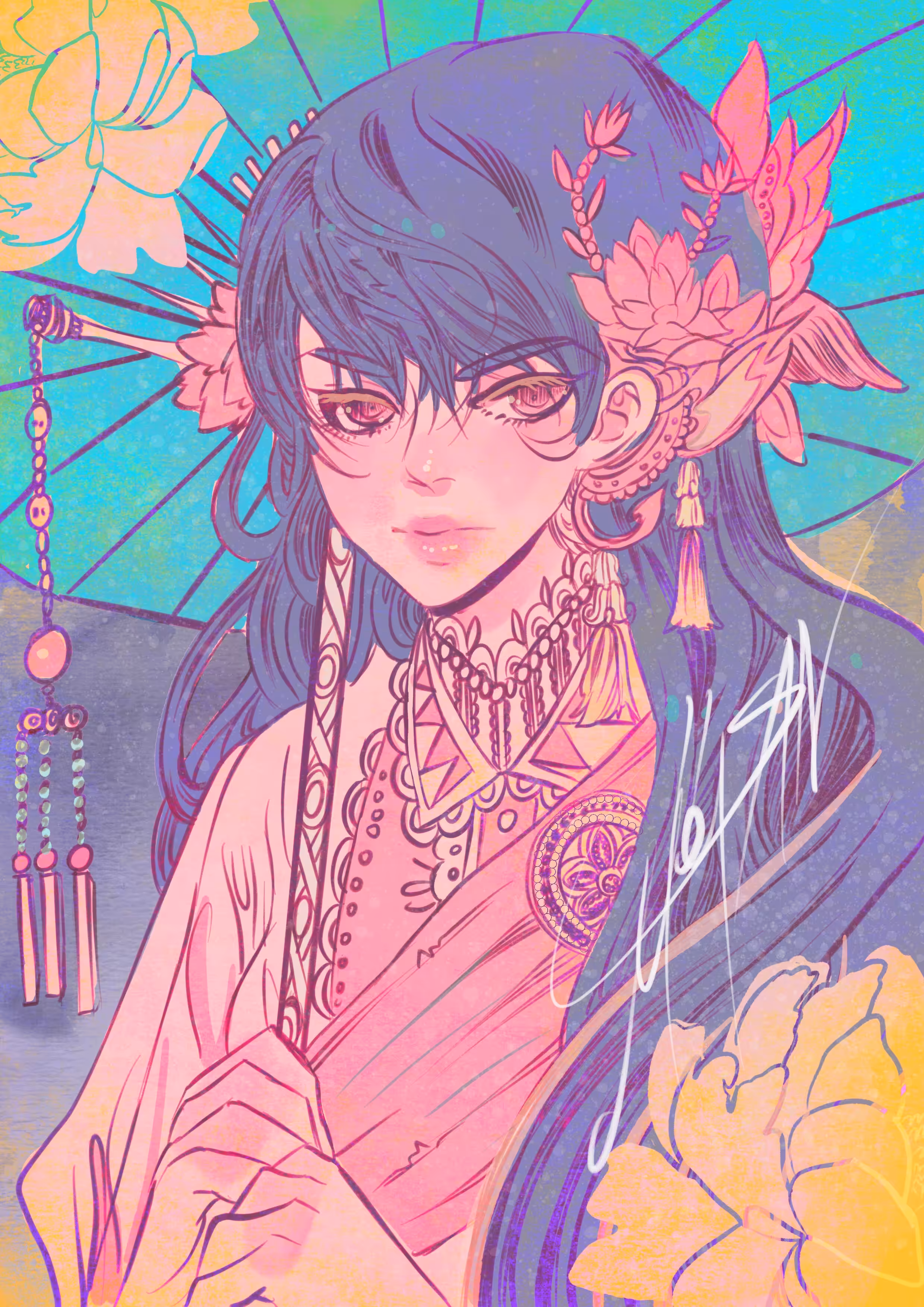 Oriental umbrella ☔️ girl