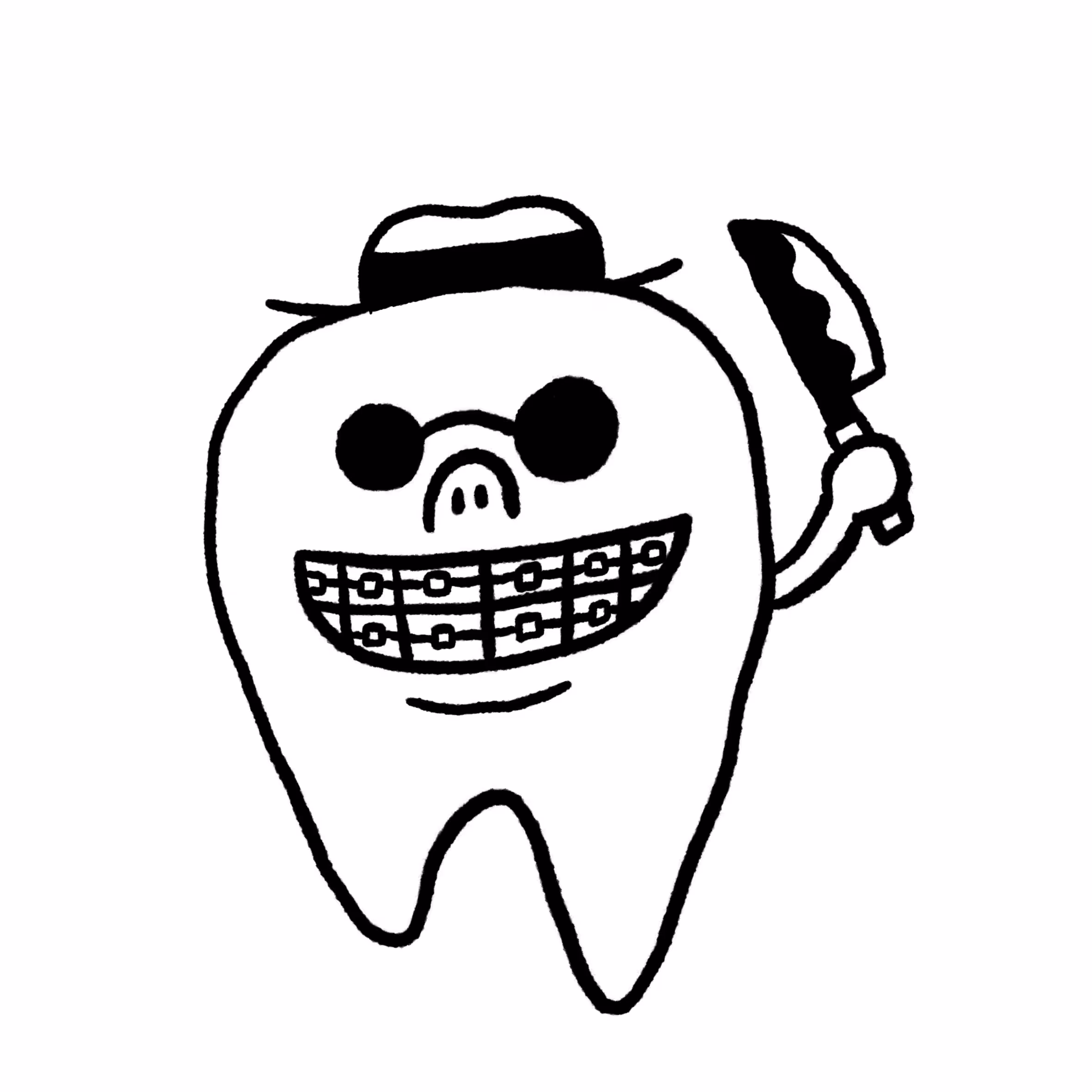 gangster braces teeth