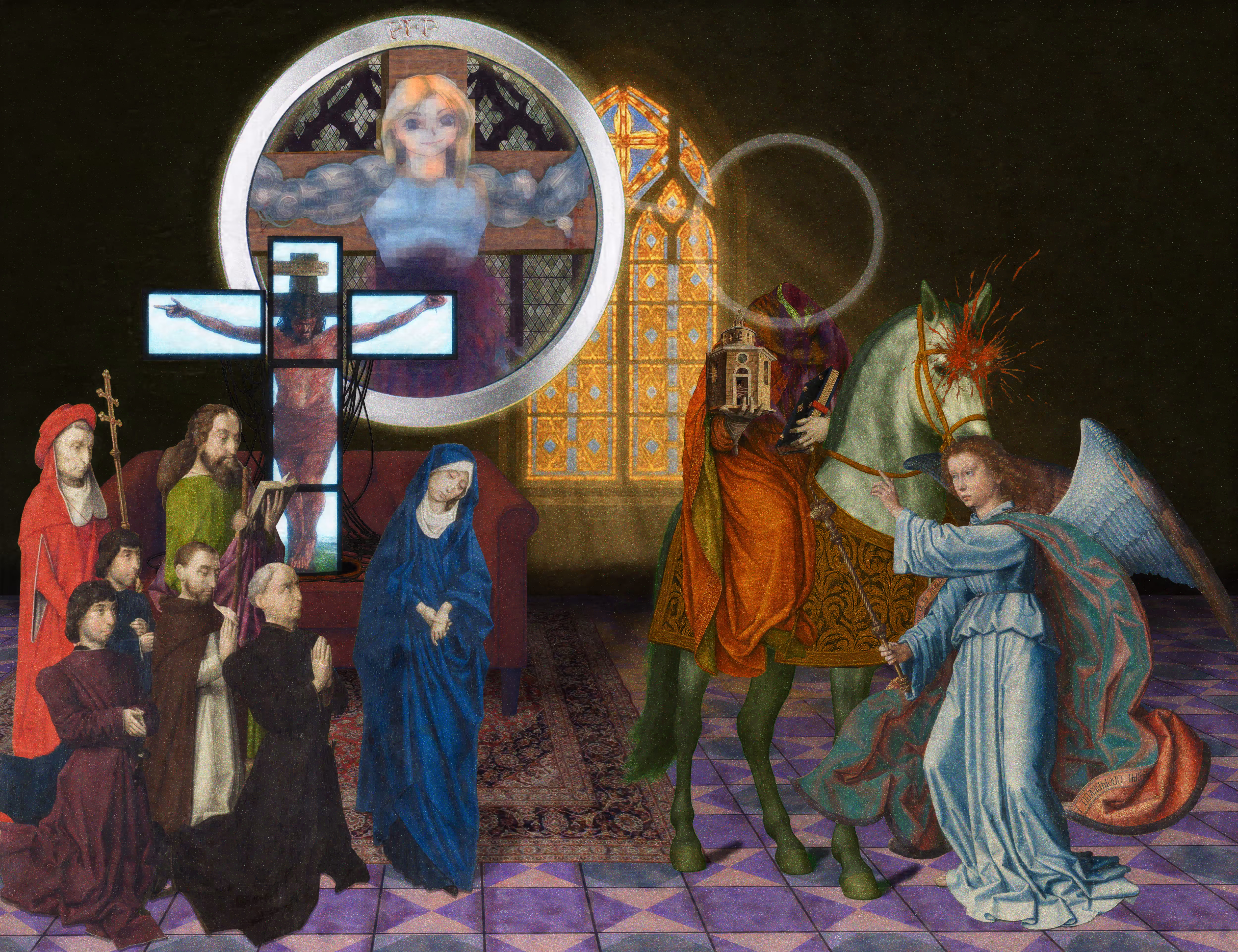 The Pilgrim’s Living Room Crucifixion; Mona Lisa Hyper-Gamble #92