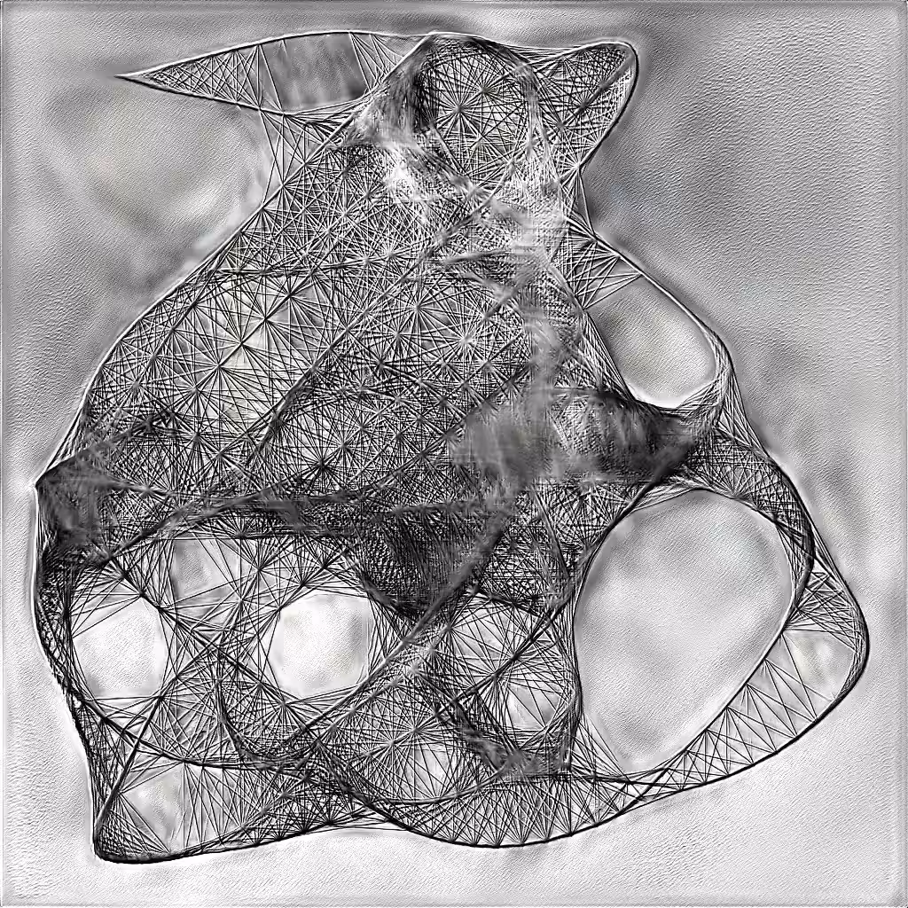 AI imagined abstract line art