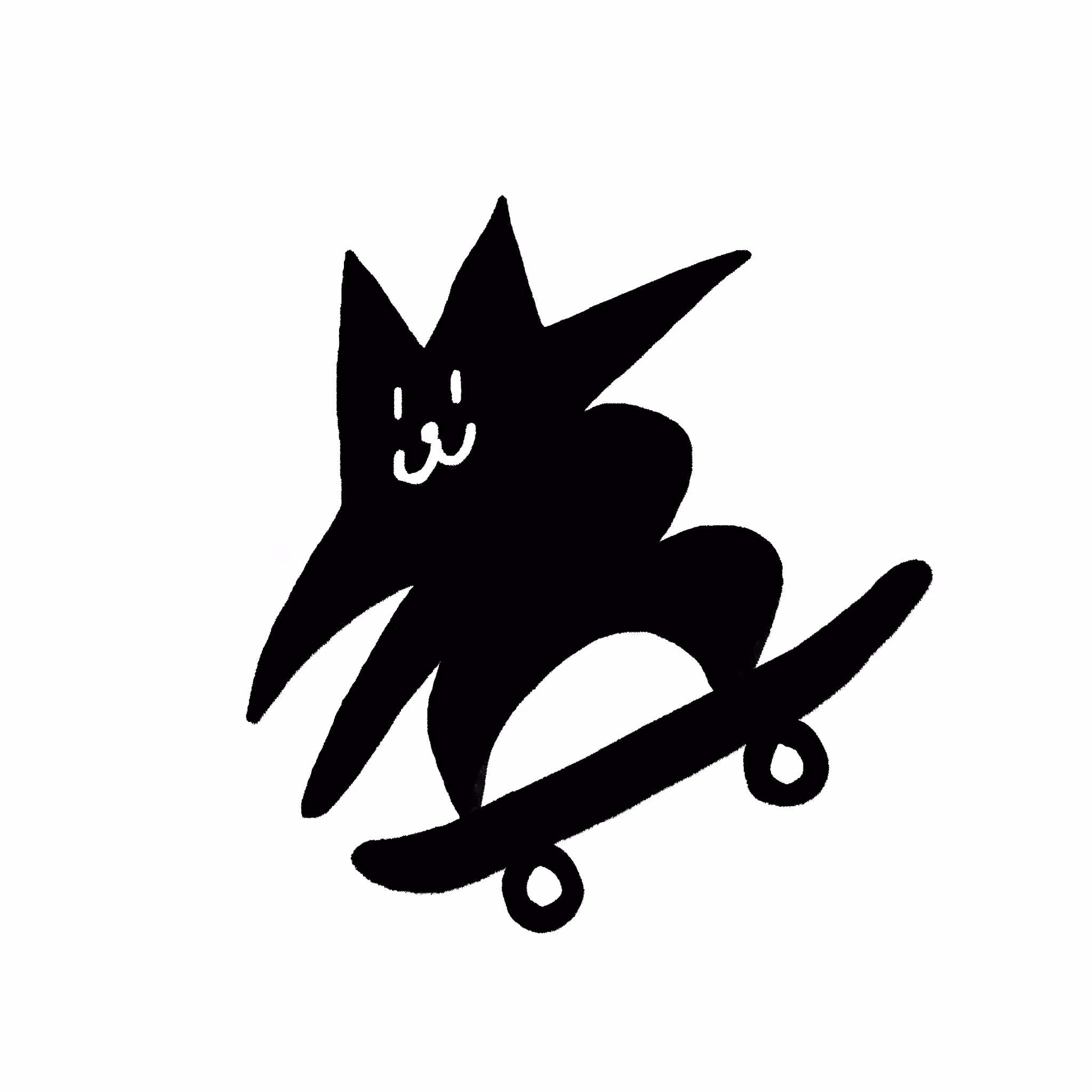 Skateboarding Cat
