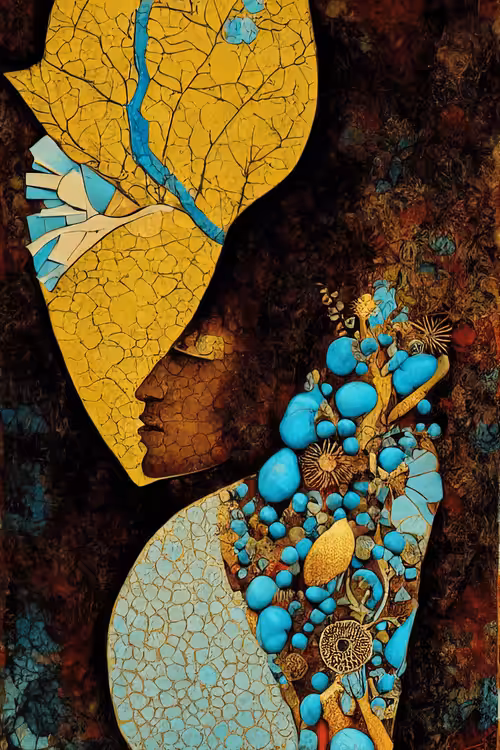 Layers of Gold + Turquoise 