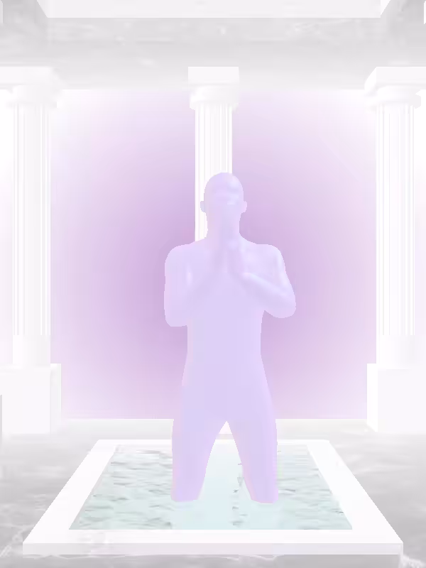 HeavenComputer: The Fragmented Praying Bright Purple Man #7184