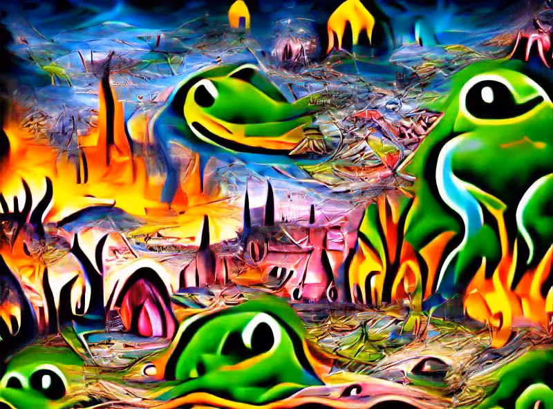 Abraham's First Works: Amphibian Dream Magical Hellscape