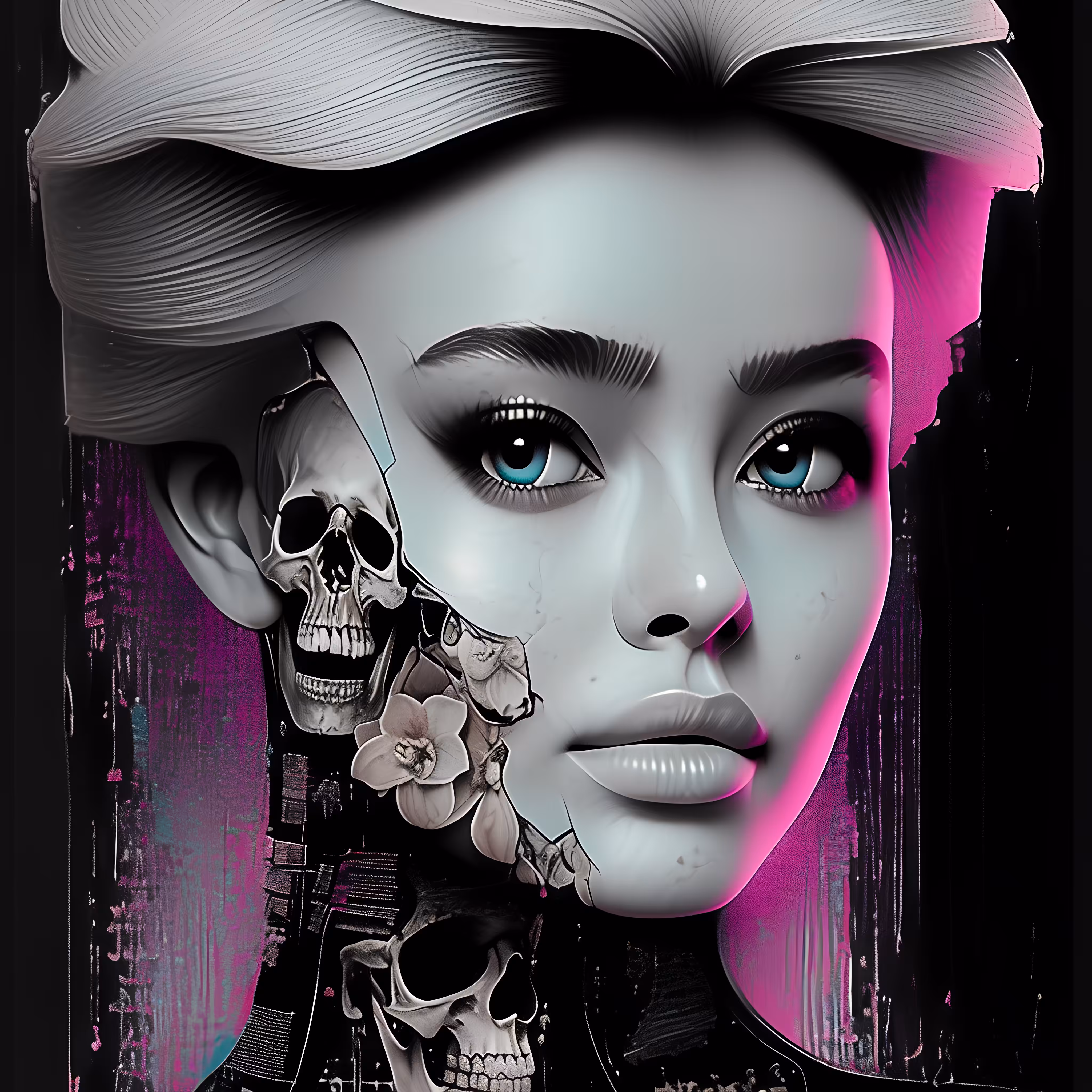 Neon Skull 1