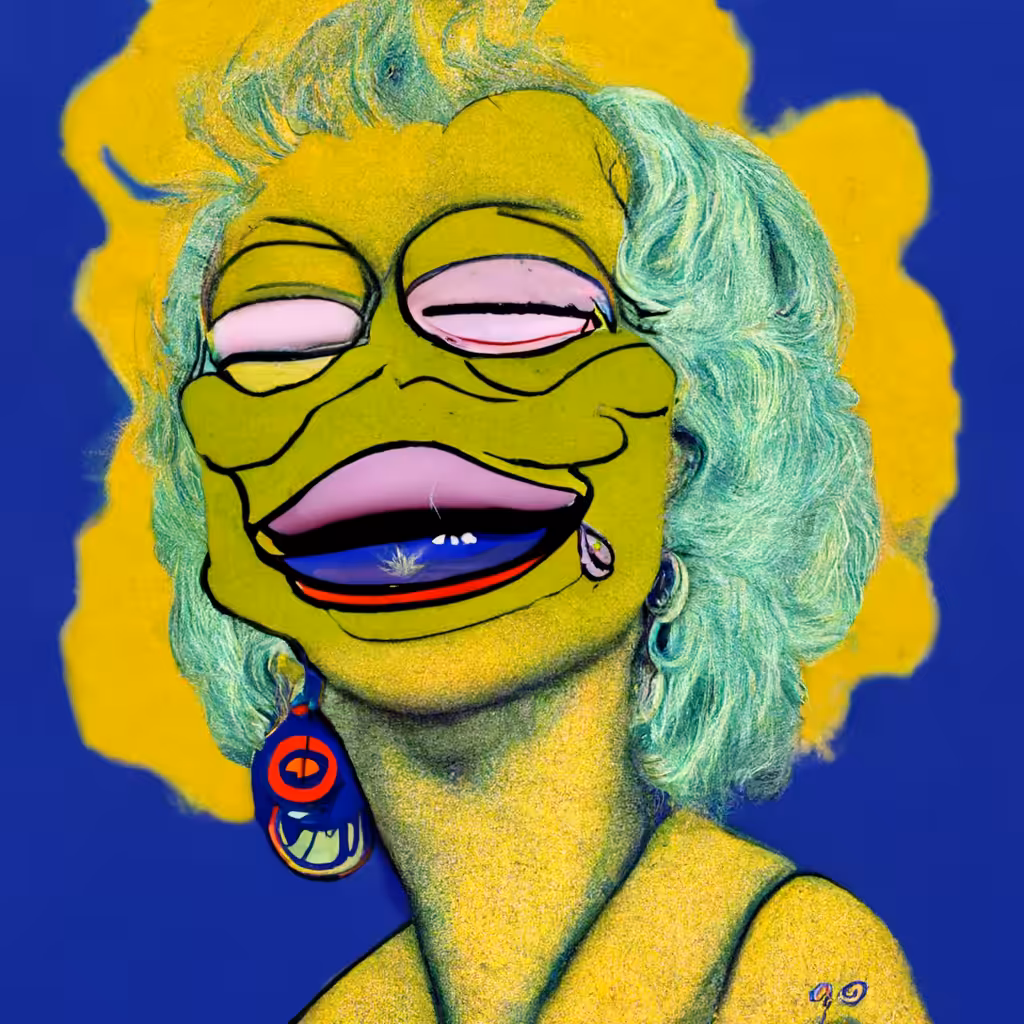 Rare Pepe Monroe, stoned