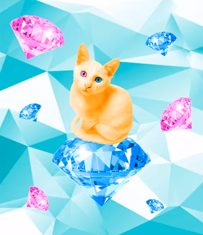 Golden cat and Diamonds