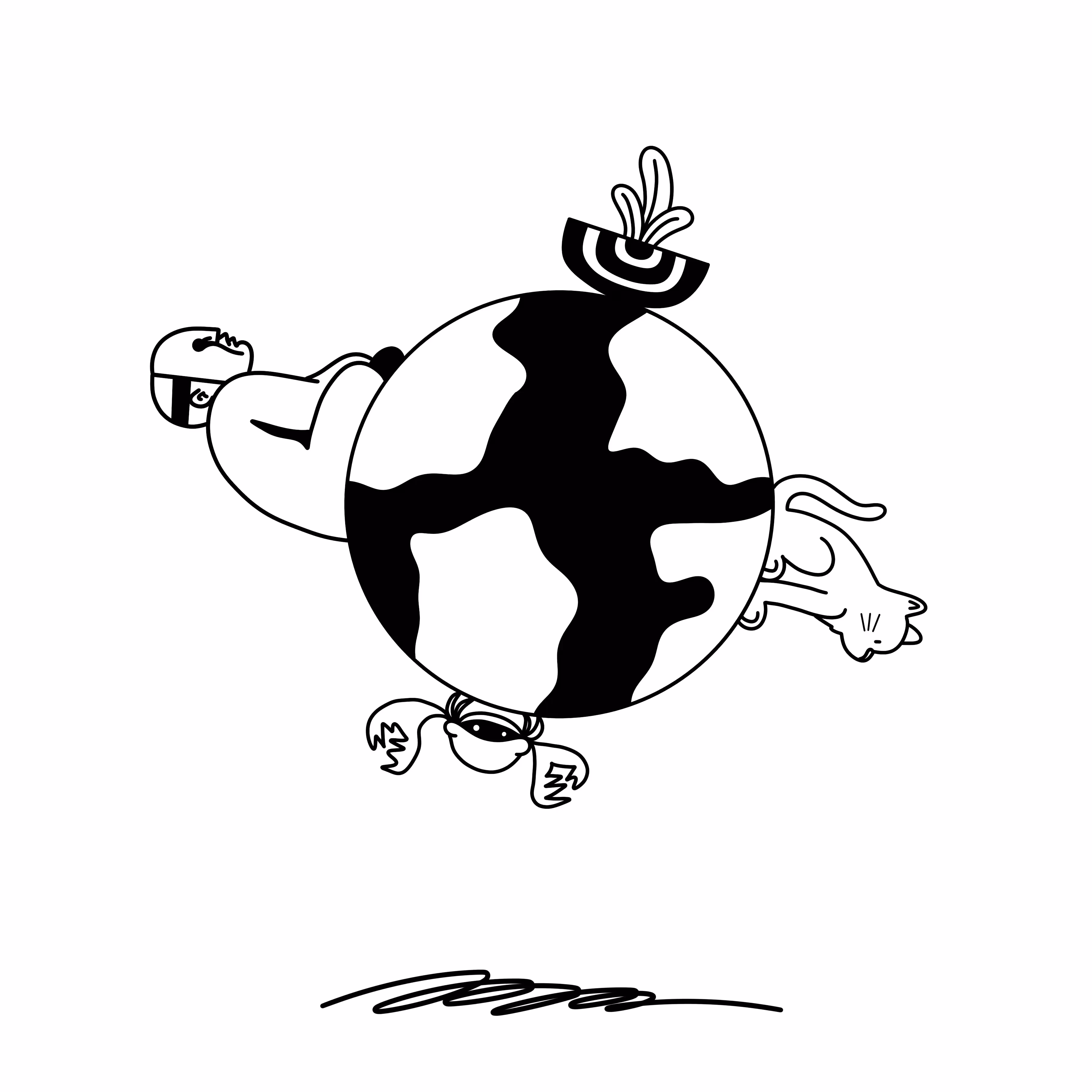 spinning around