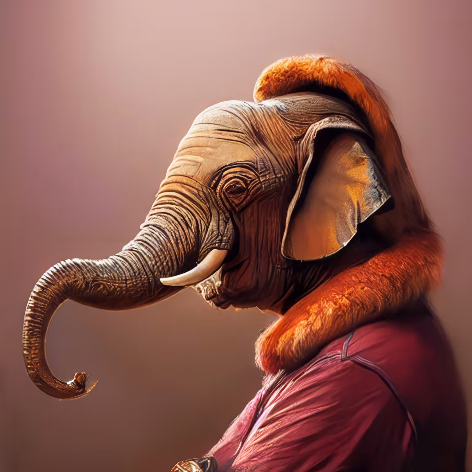Adorable Furry Creature Collection: Furry Elephant 0675
