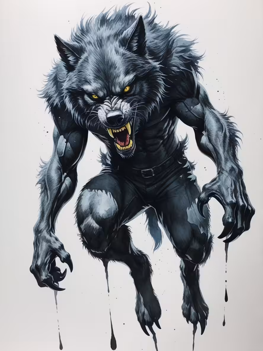 Angry wolf