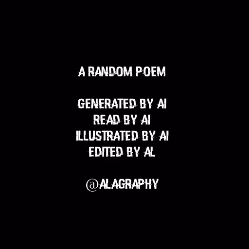 A Random Poem, written, read and painted by AI