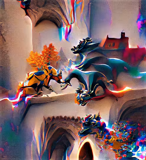 #128/4999 Metadimensional Art - Dragons in my roof