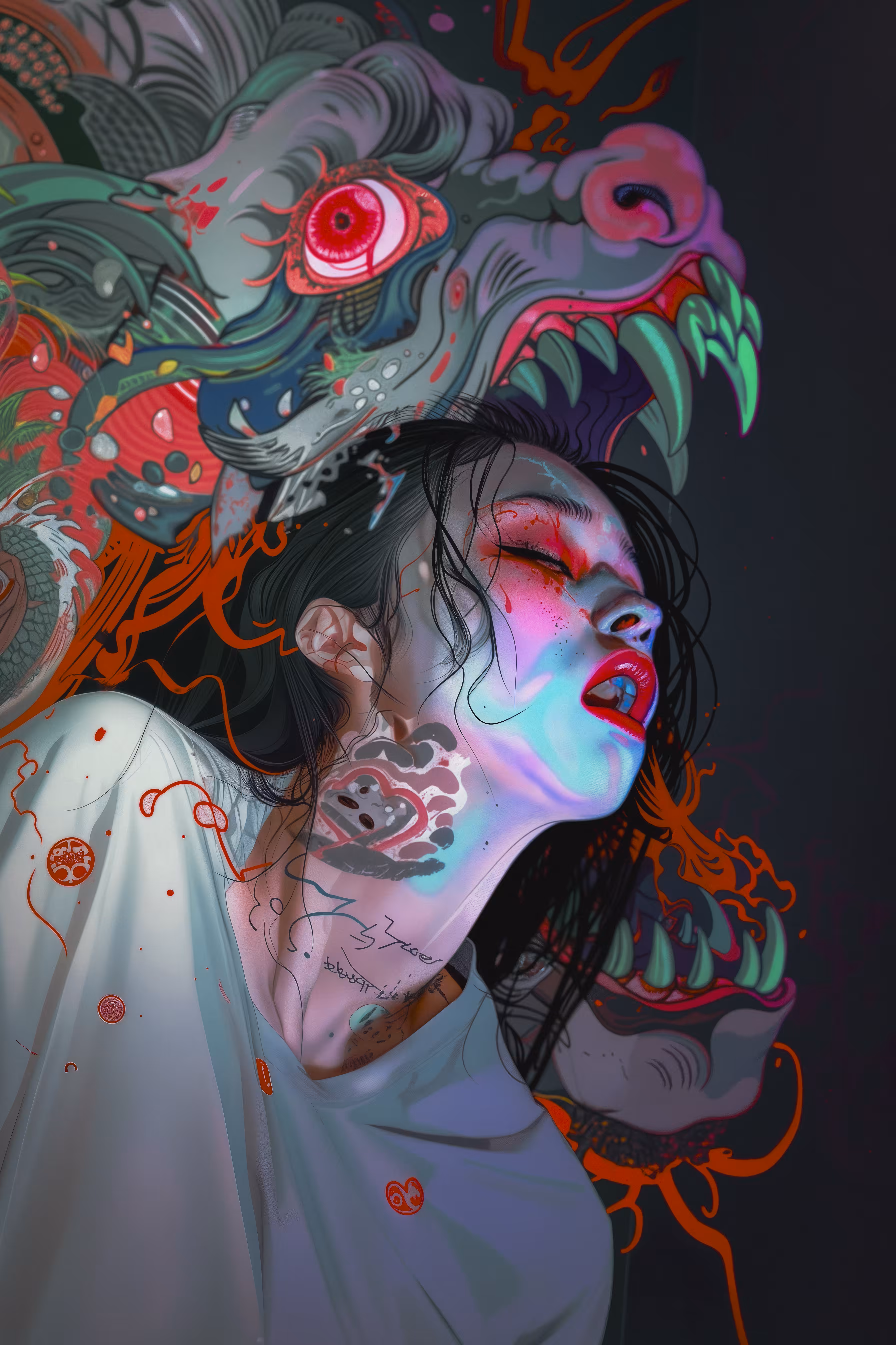Post Tokyo AI Painting: The Faltering of Virtue #2