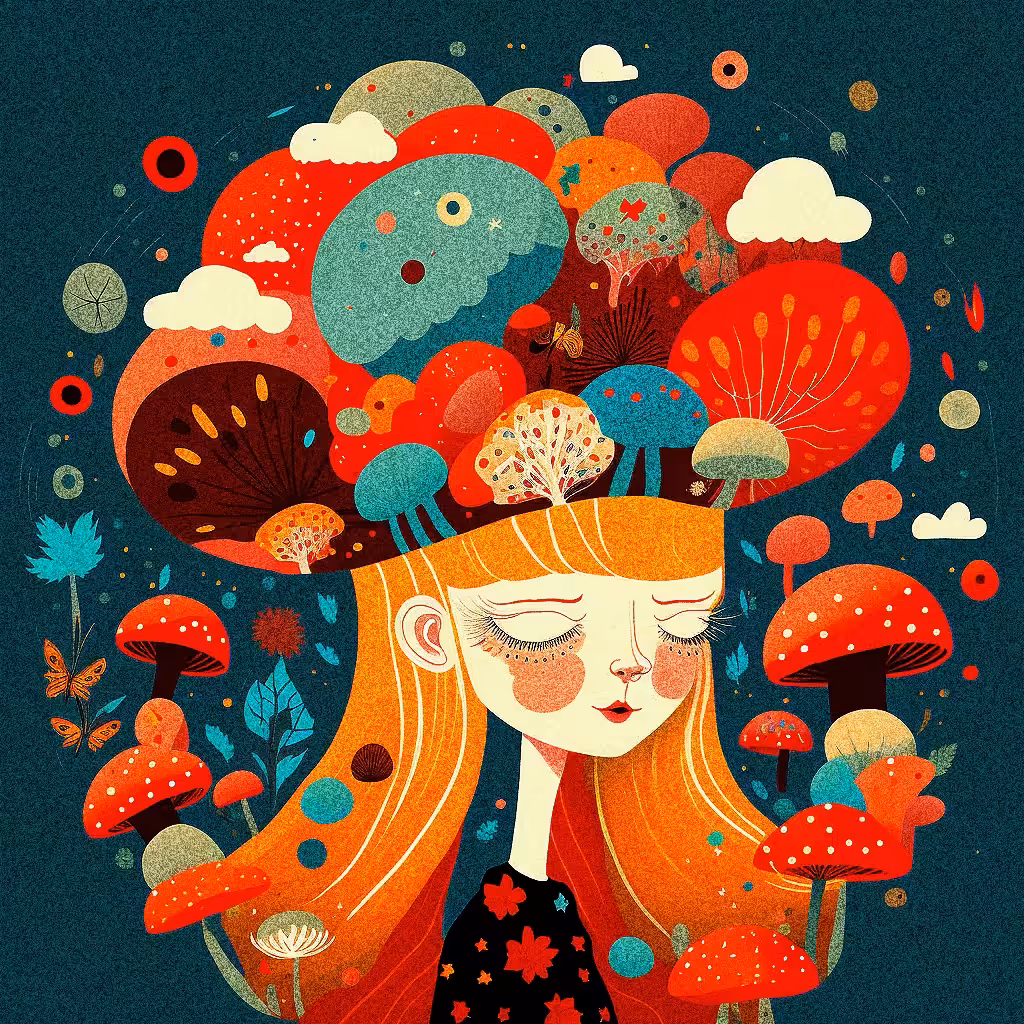 Colorful Mushroom Brain 