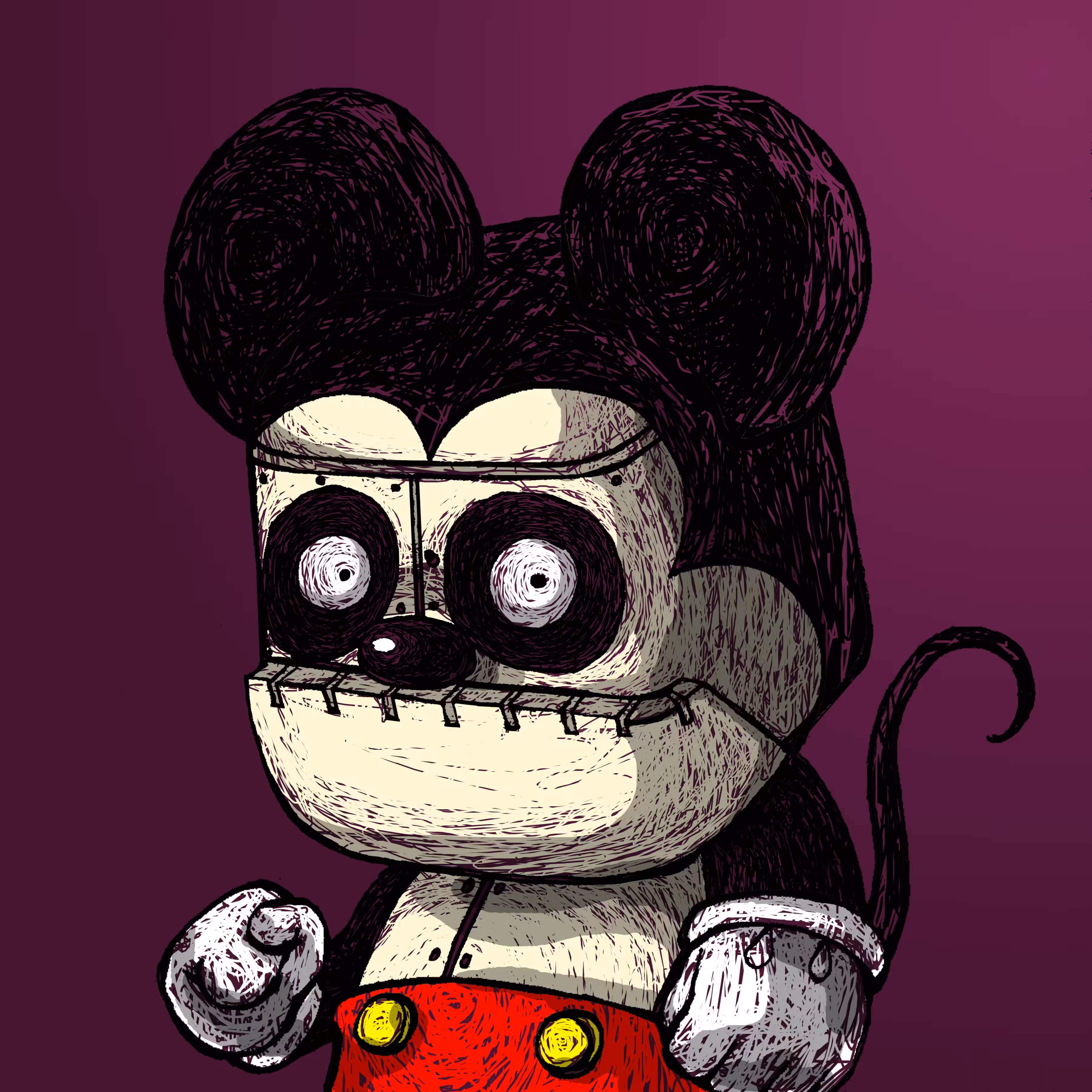 Papadou in Mickey Mount costume