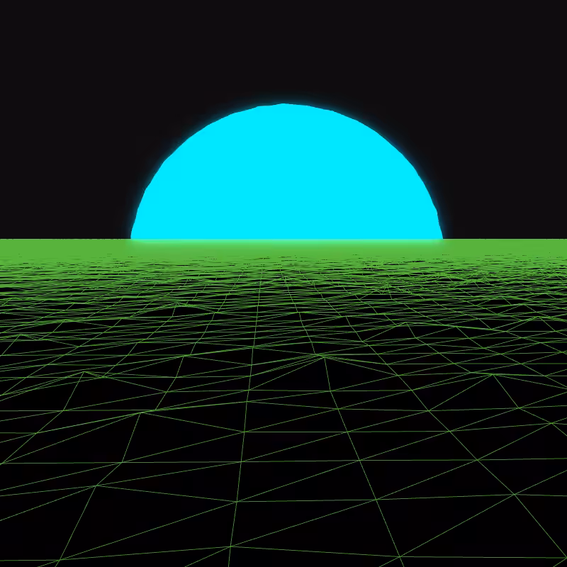 Generative Retrowave Field #114