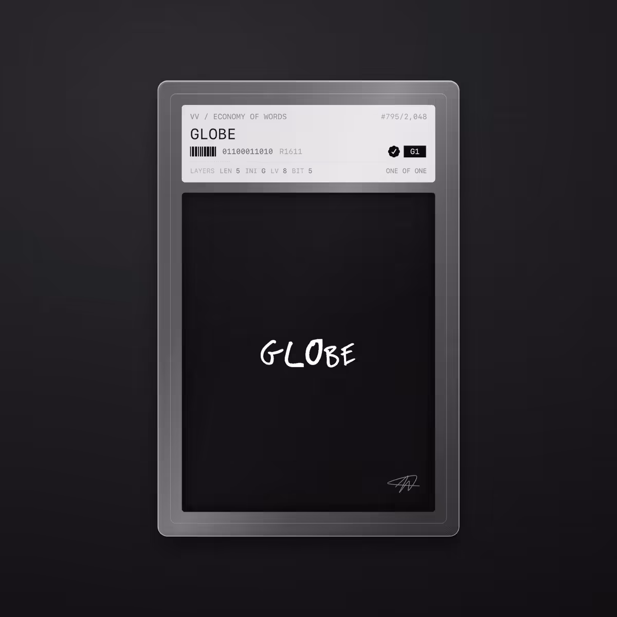 Economy of Words: GLOBE · #795